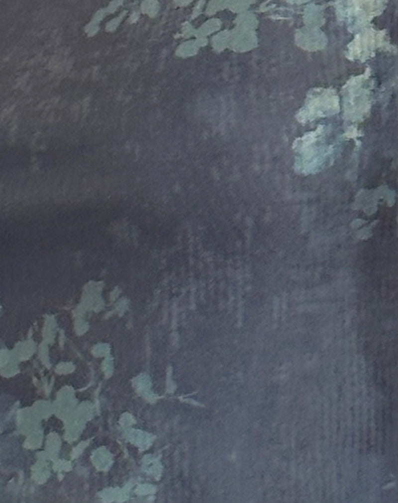 Derse One Shoulder Top in Faded Botanical Green-Nico Sky