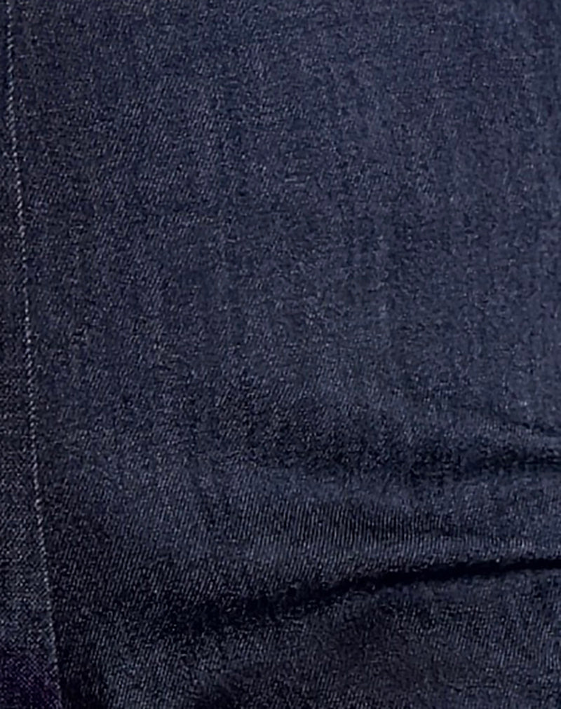 Diran Capri Trouser in Chambray Indigo-Nico Sky