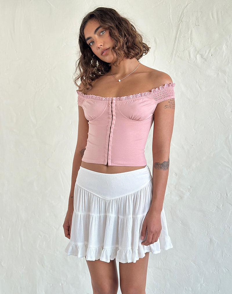 Dovica Corset Top in Pink Lady-Nico Sky