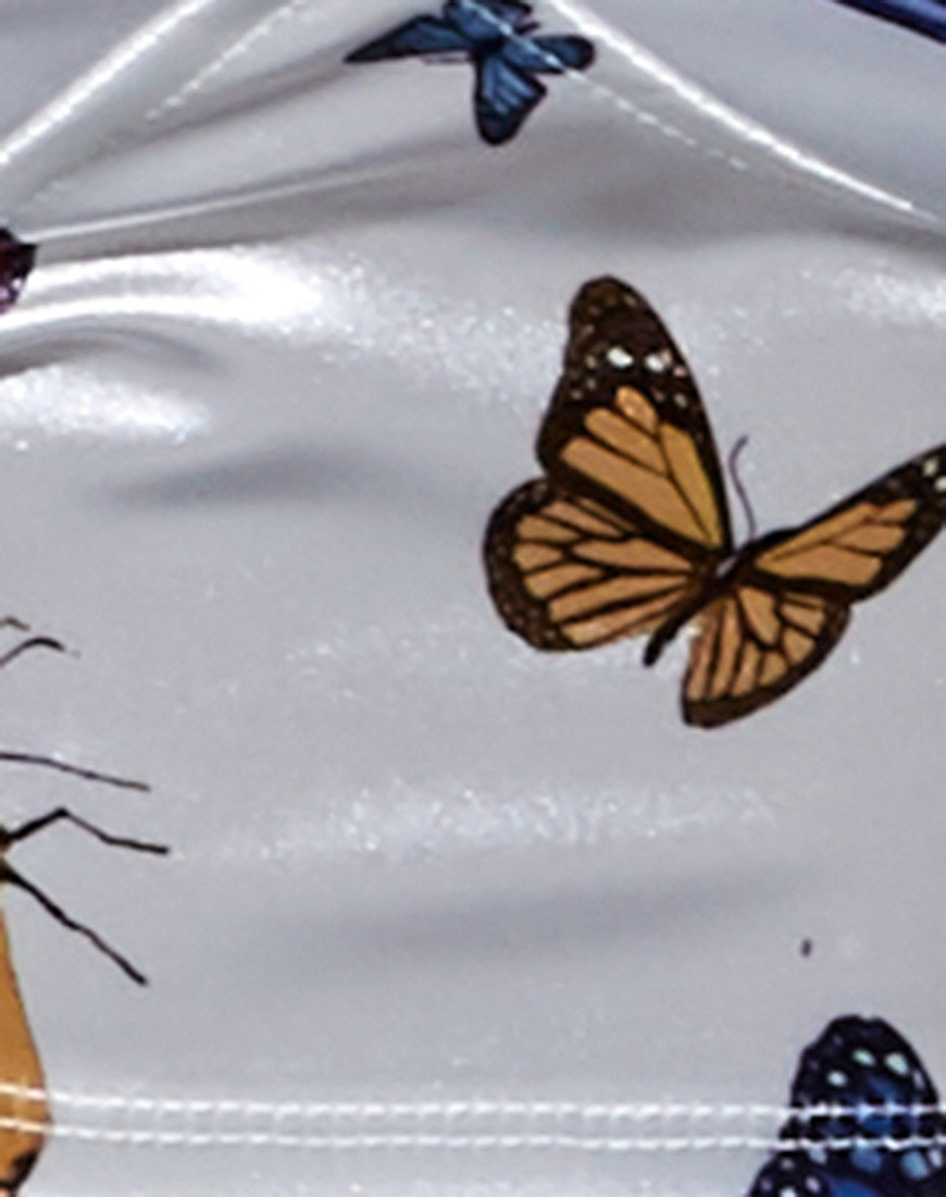 Veila Crop Top in Cream Butterfly-Nico Sky