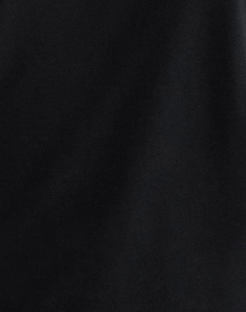 Edwina Off The Shoulder Mini Dress in Black-Nico Sky