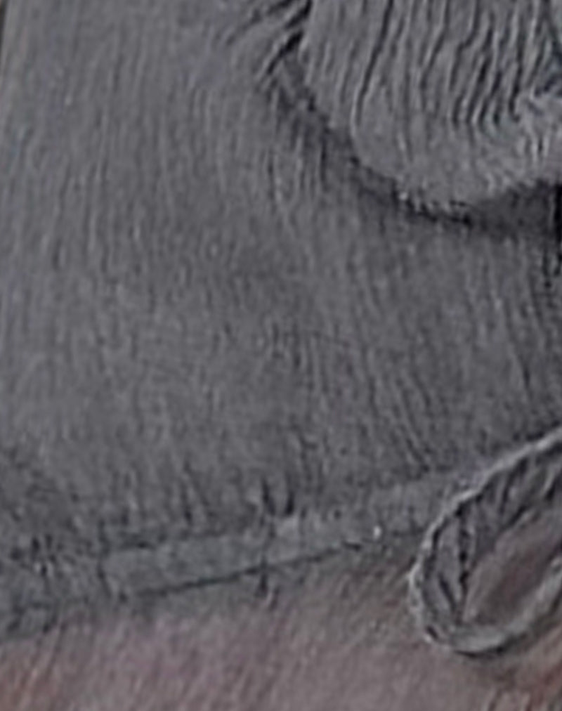 Enisa Top in Crinkle Chiffon Grey-Nico Sky