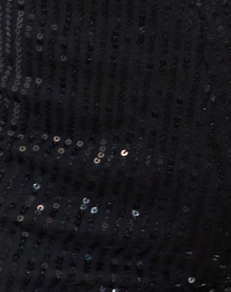 Erna Micro Short in Drape Mini Sequin Black-Nico Sky