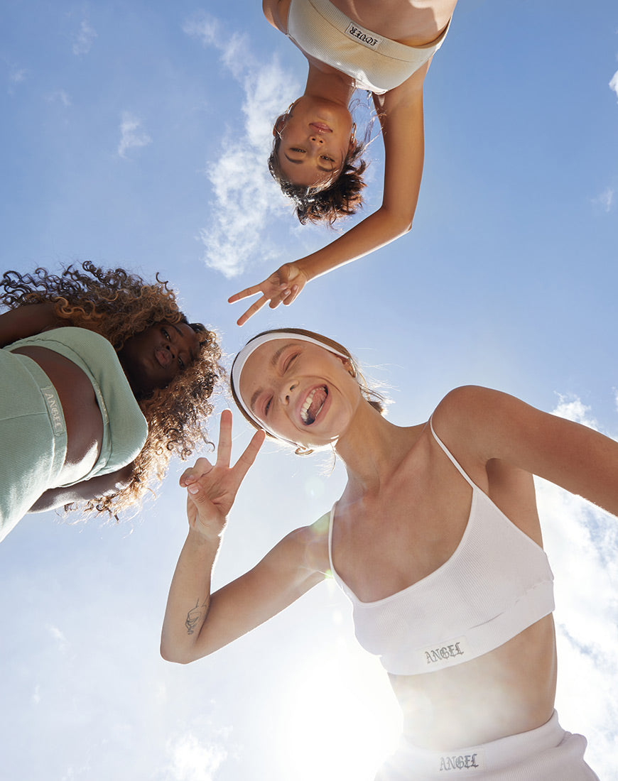 Esme Bralet in White with 'Angel' Embro-Nico Sky
