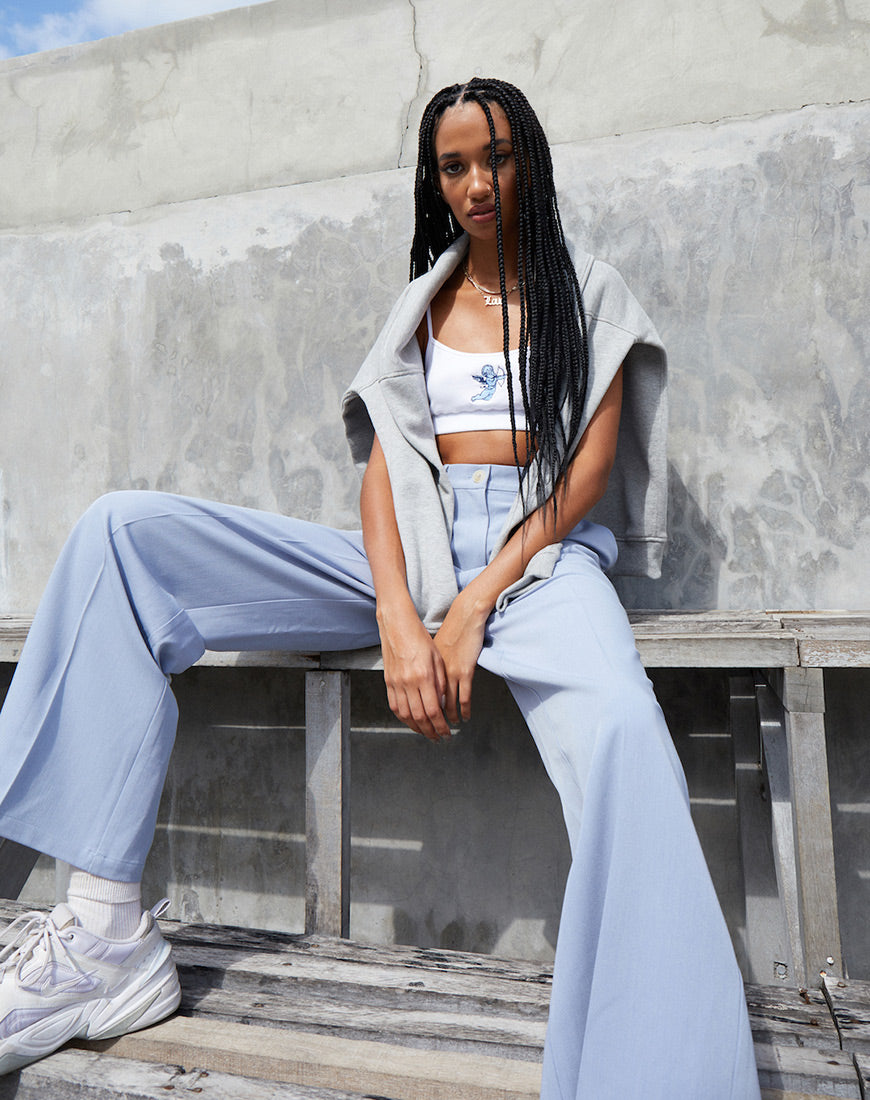 Abba Trouser in Blue-Nico Sky