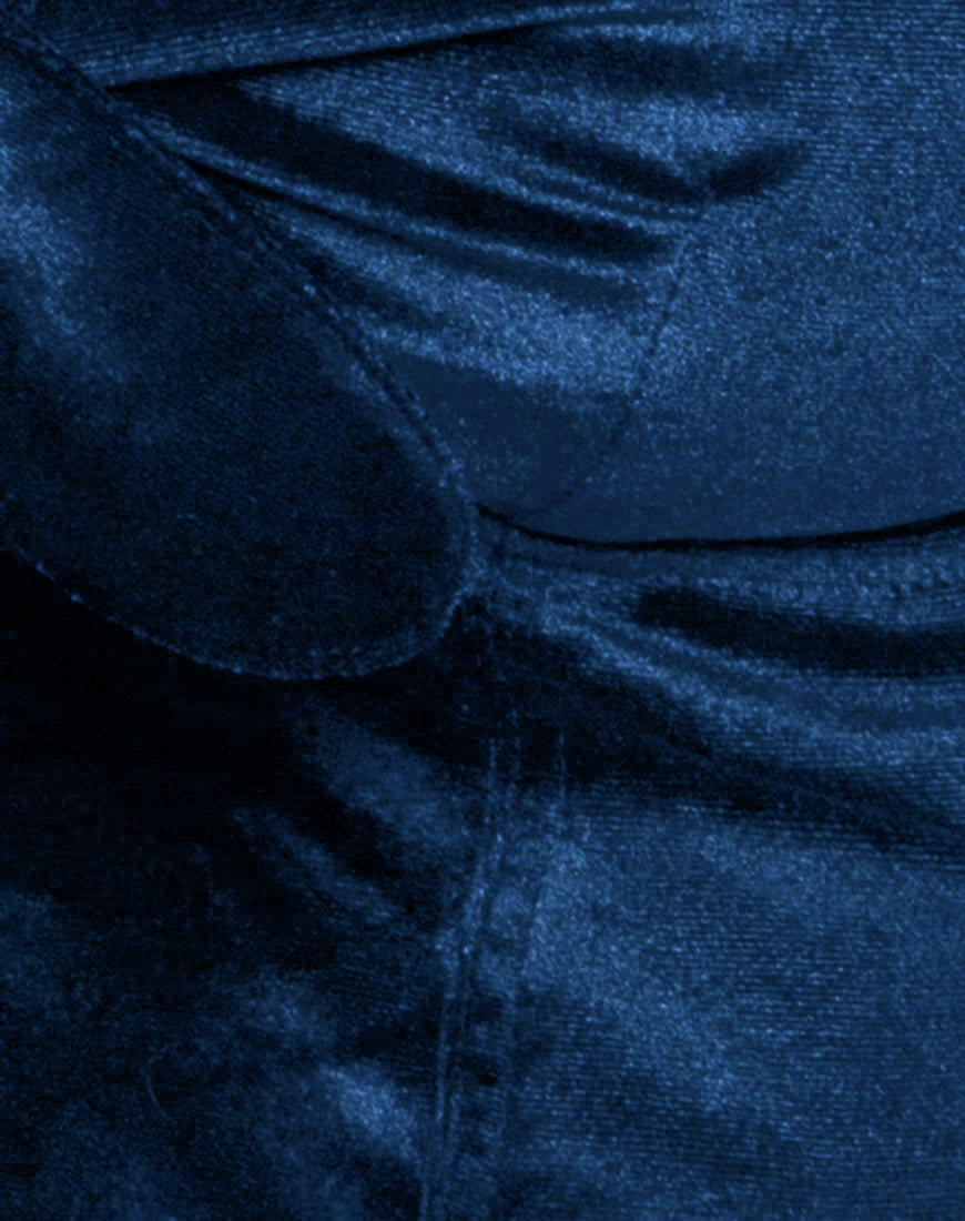 Ettya Top in Velvet Navy-Nico Sky
