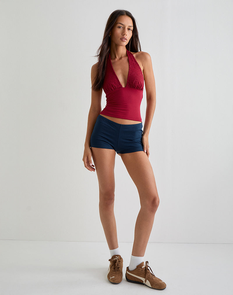 Eunia Short in Navy-Nico Sky