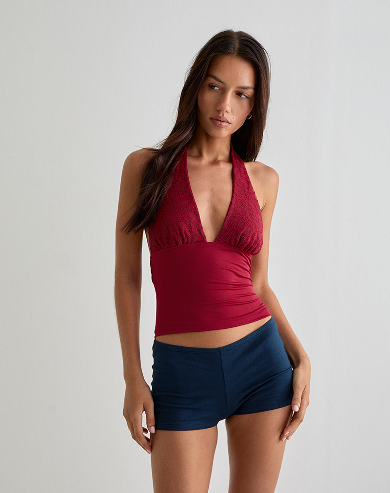 Eunia Short in Navy-Nico Sky