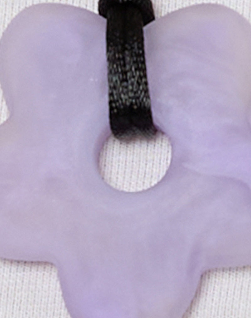 Flower Necklace in Resin Lilac-Nico Sky