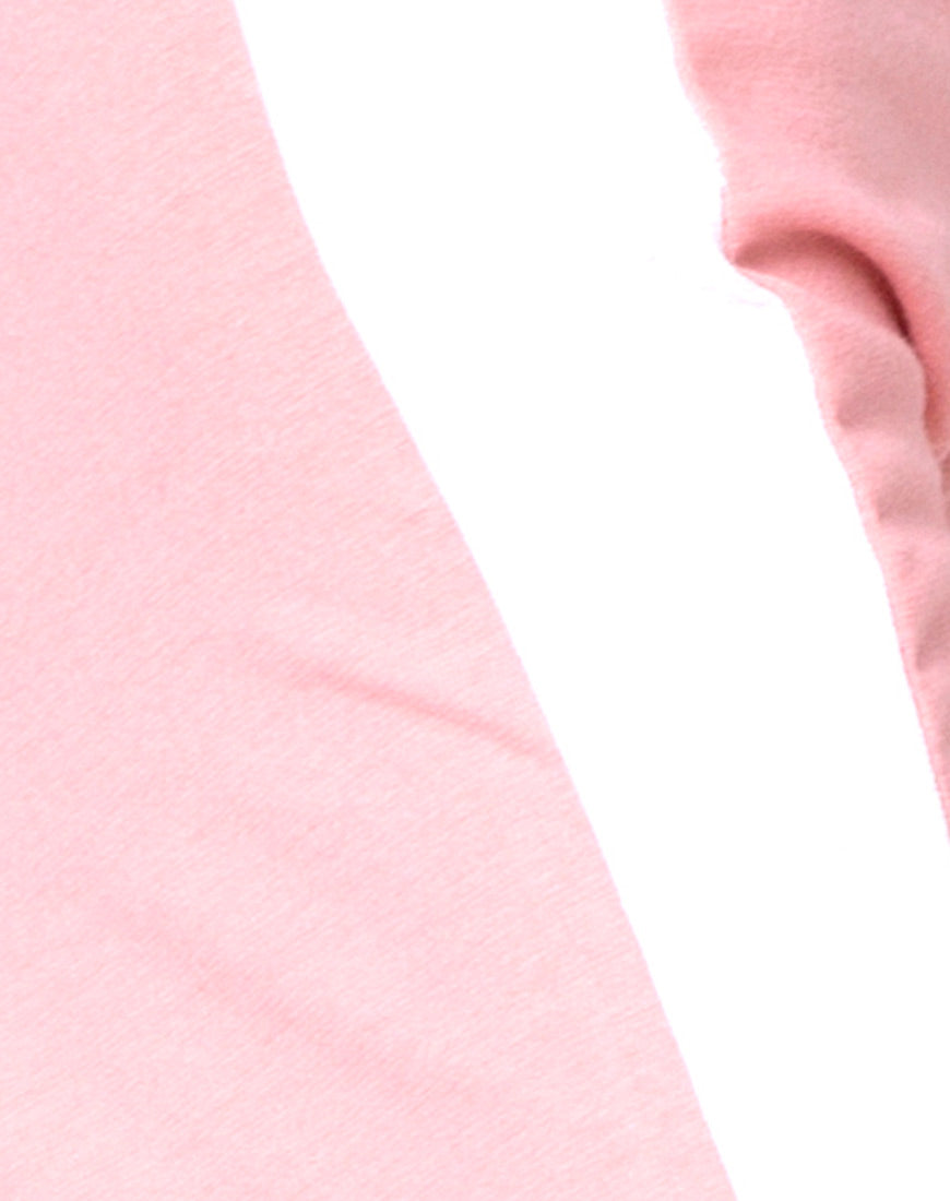 Gadice Off The Shoulder Bodice in Pale Pink with White Stripe-Nico Sky