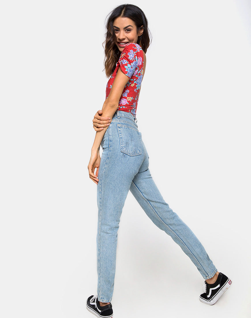 Galay Plunge Bodice in Vintage Fleur-Nico Sky