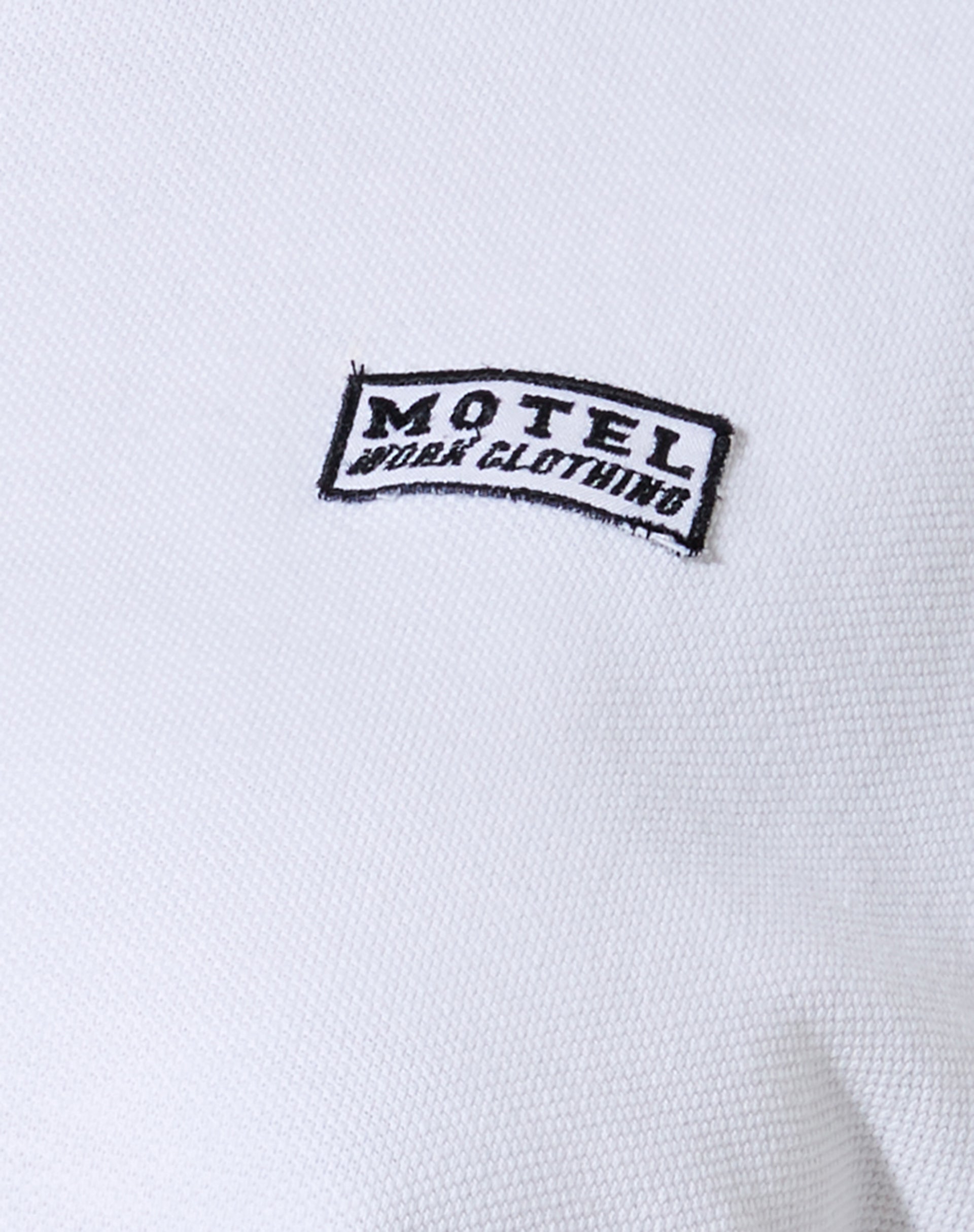 Gandi Crop Top in White with Motel Work Clothing Label-Nico Sky