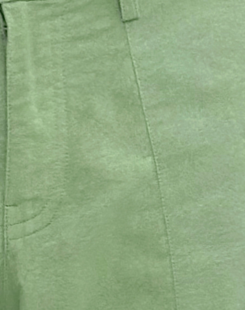 Saucy Trouser in Linen Minty Green-Nico Sky