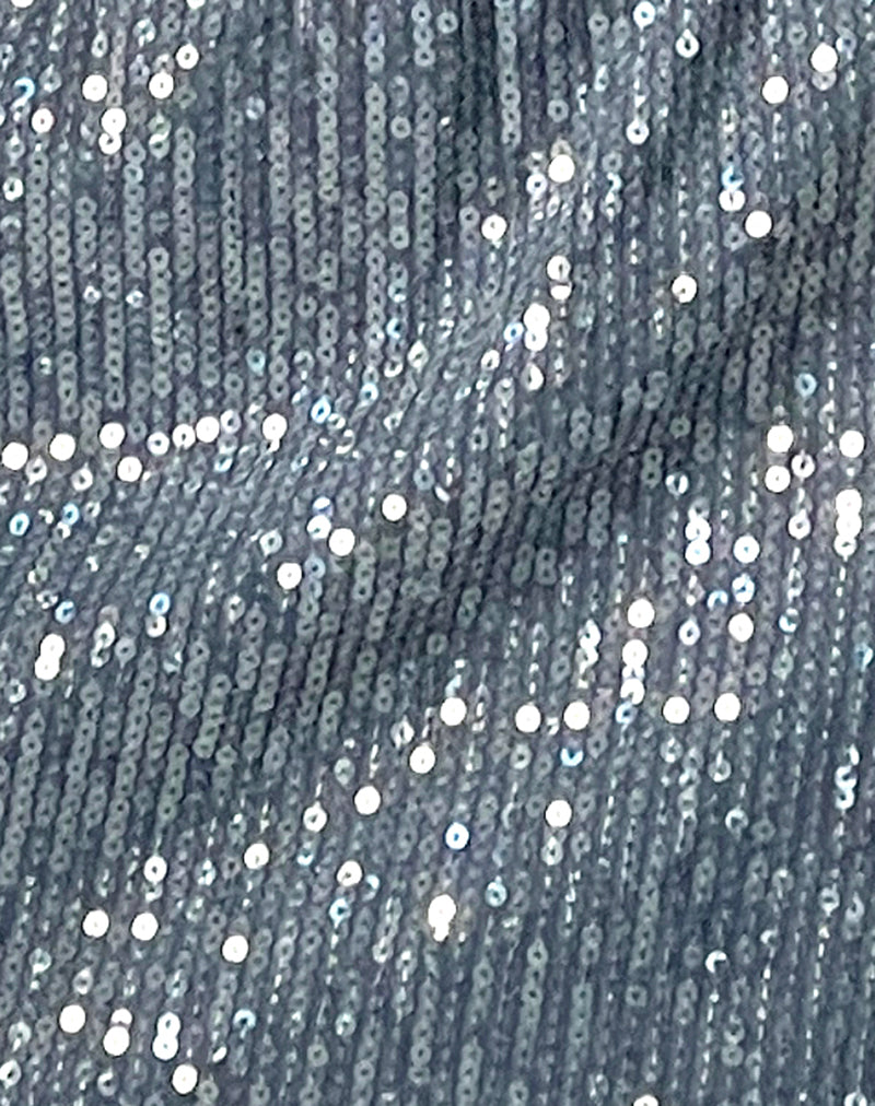 Garida Mini Skirt in Silver Sequin-Nico Sky