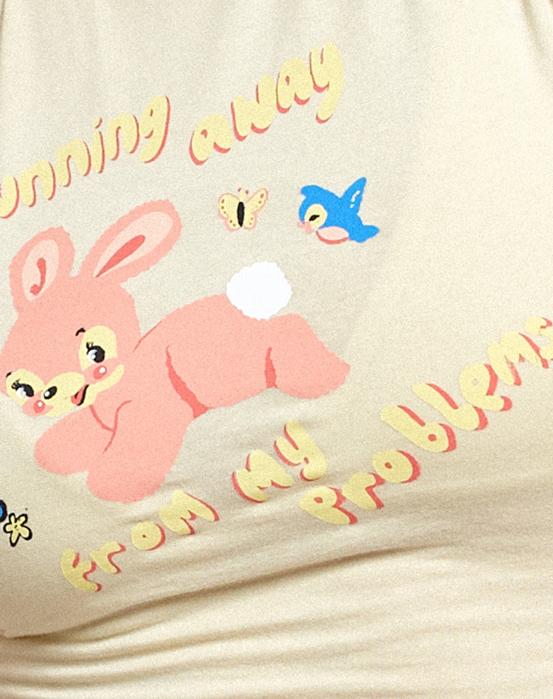 Gimon Crop Top in Buttercream Running Away-Nico Sky