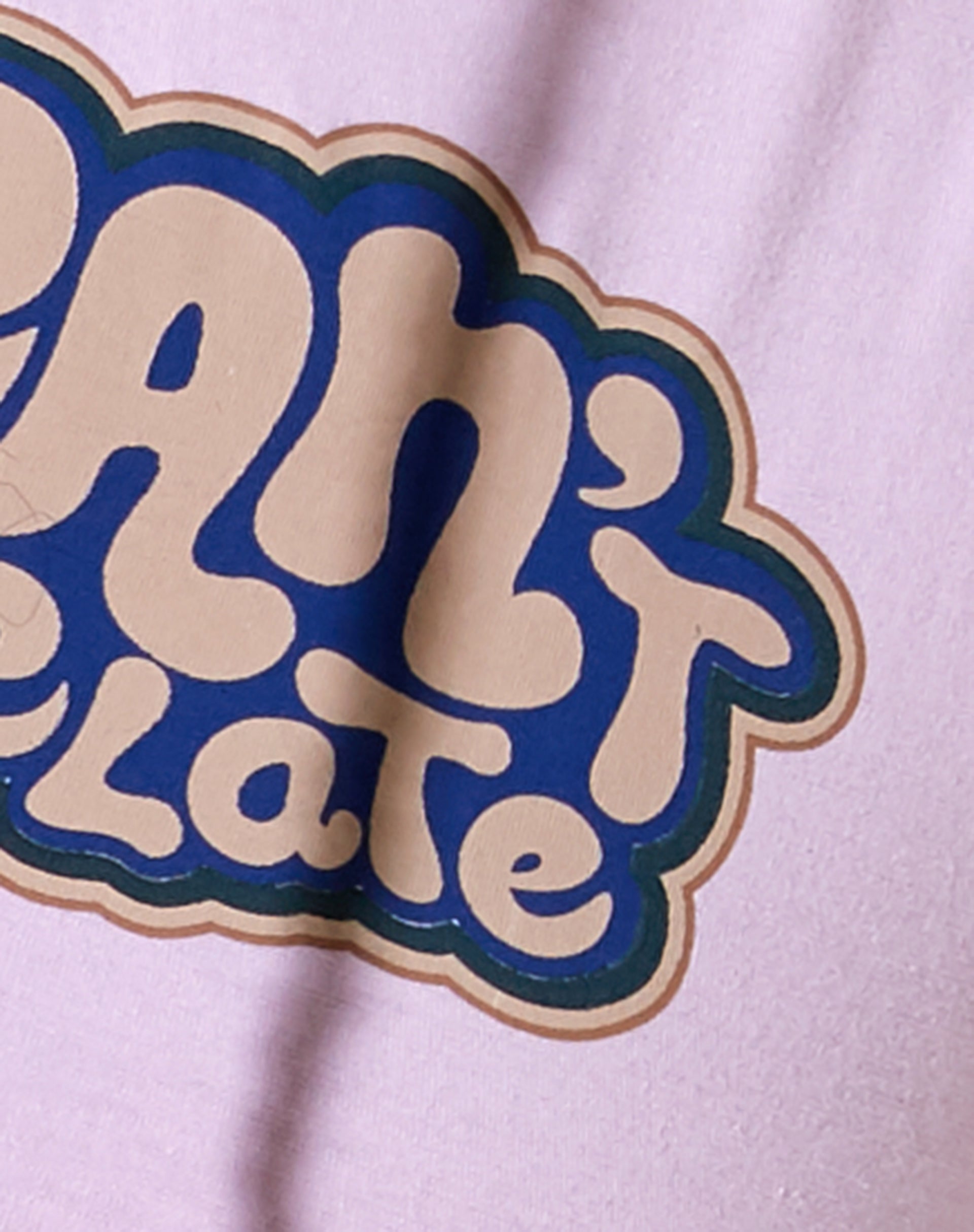 Gimon Crop Top in Pink Bind Blue Cant Relate-Nico Sky