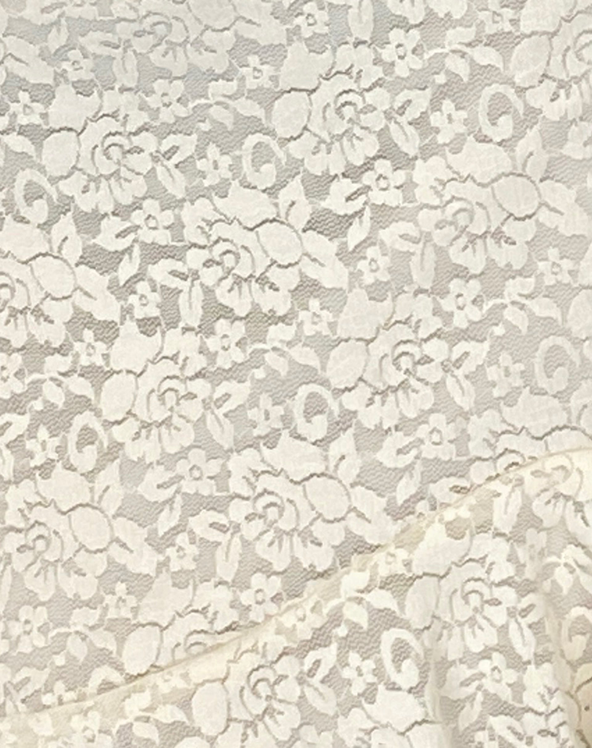 Ginevra Frill Hem Mini Dress in Rose Lace Ivory-Nico Sky