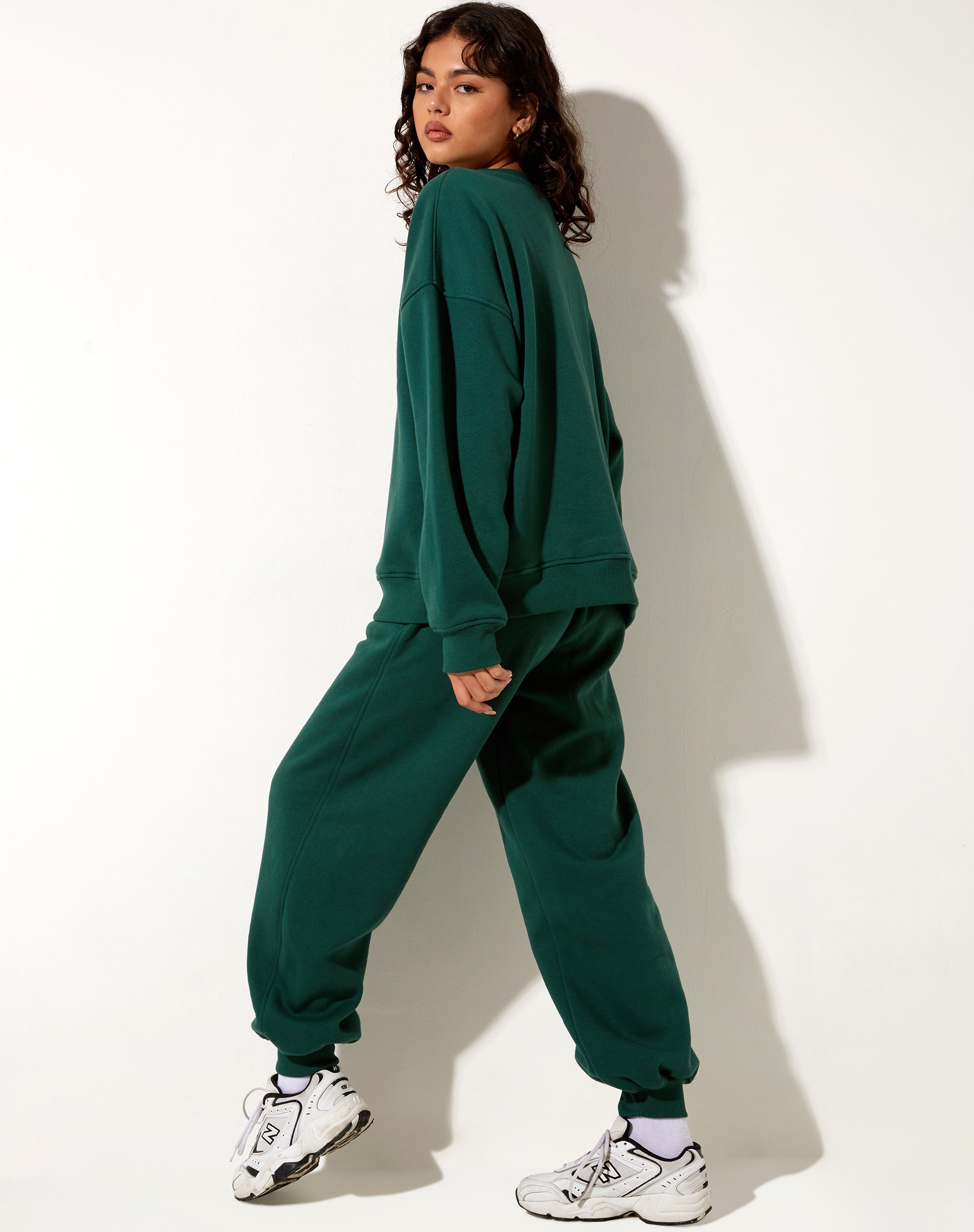 Glan Sweatshirt in Forest Green in Winning Team Mix Embro-Nico Sky