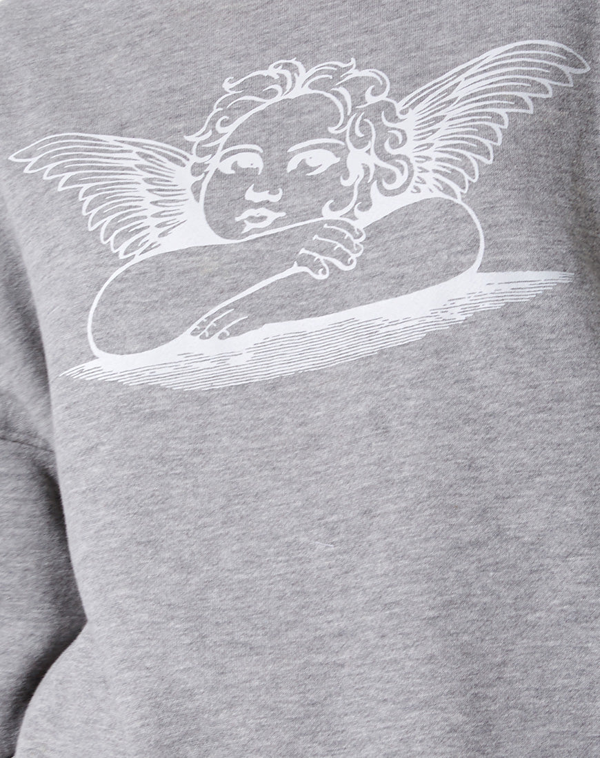 Glo Sweatshirt in Grey Marl Angelo-Nico Sky