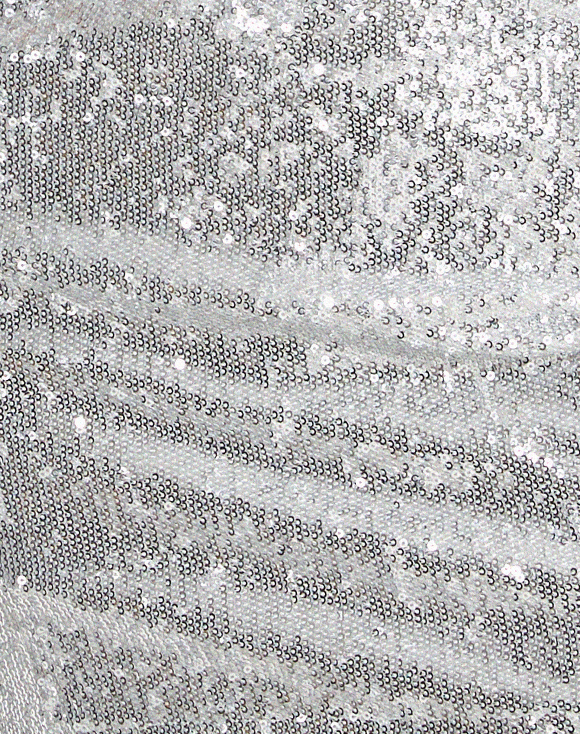 Guida Mini Skirt in Drape Sequin Silver Chrome-Nico Sky