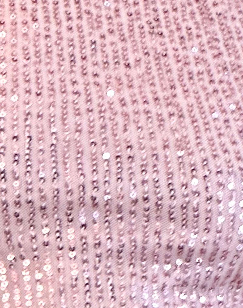 Hala Vest Top in Pink Mini Sequin-Nico Sky