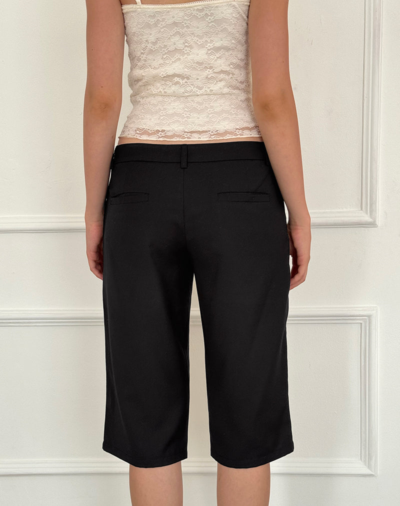 Tuni Capri Trousers in Tailoring Black-Nico Sky