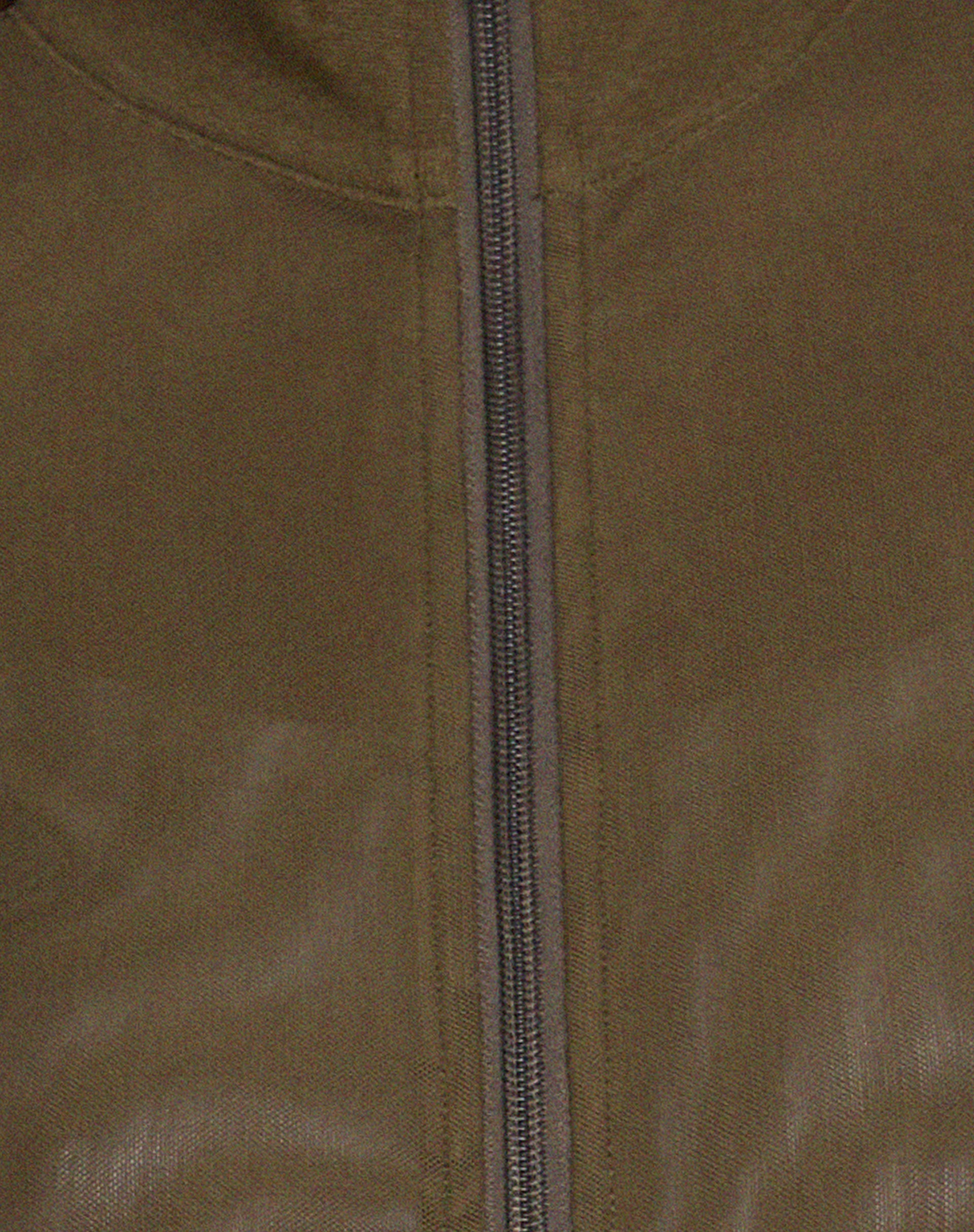 Hanbin Zip Up Jumper in Mesh Olive-Nico Sky