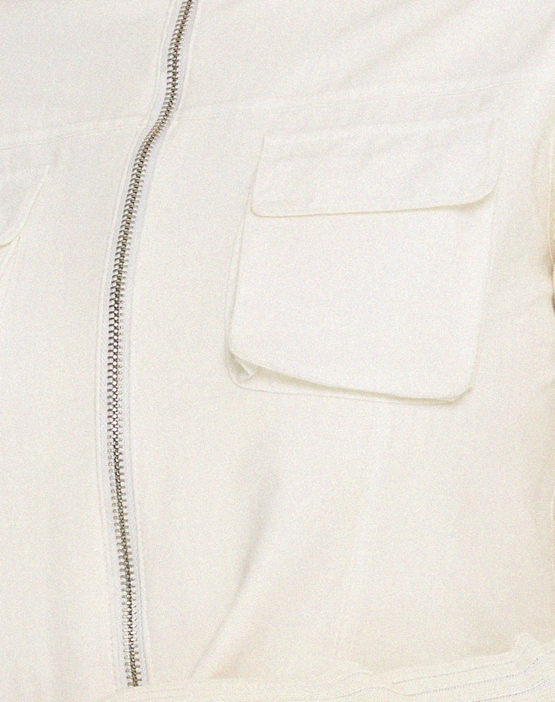 Hansol Zip Up Cardi in Ivory-Nico Sky