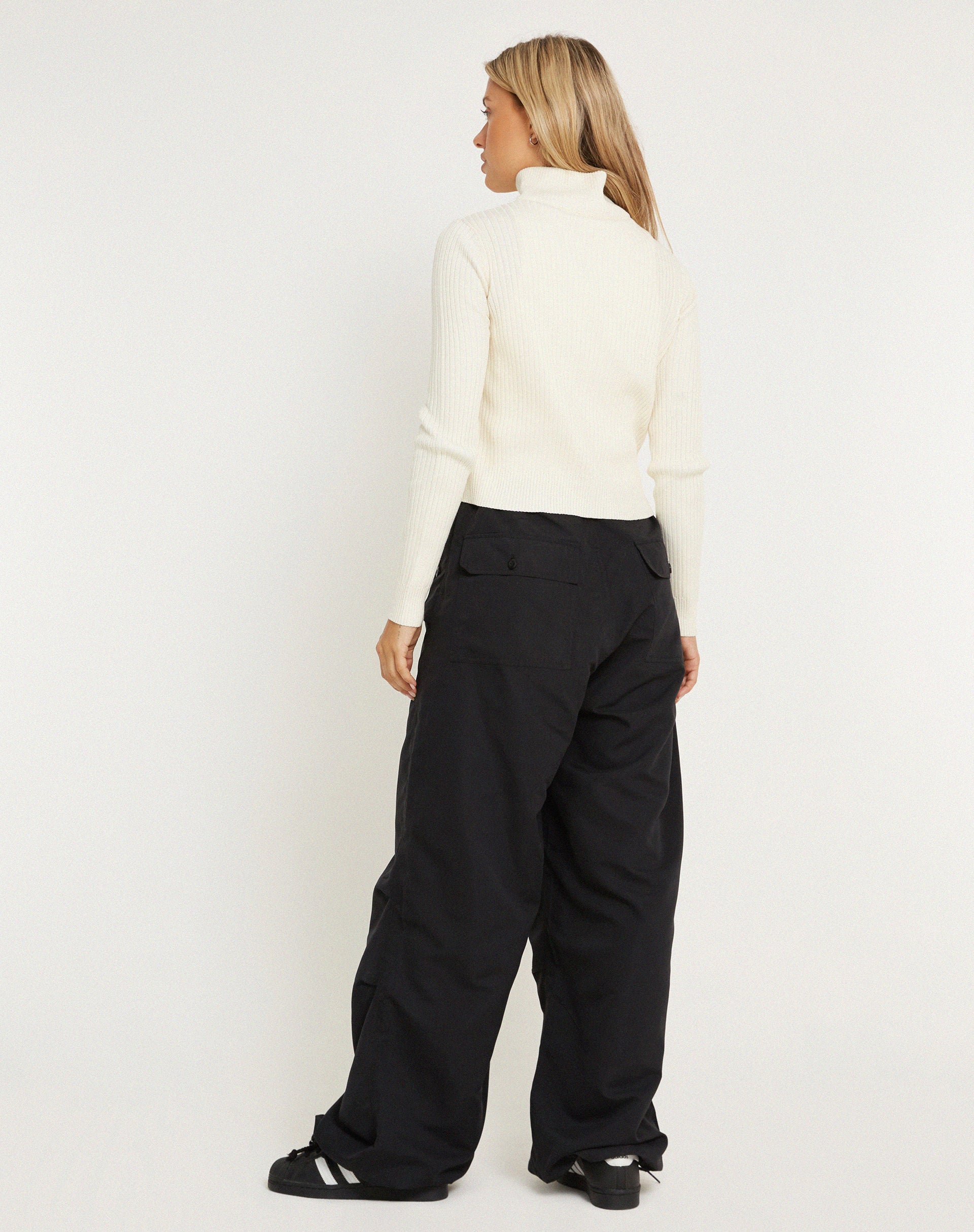 Hansol Zip Up Cardi in Ivory-Nico Sky