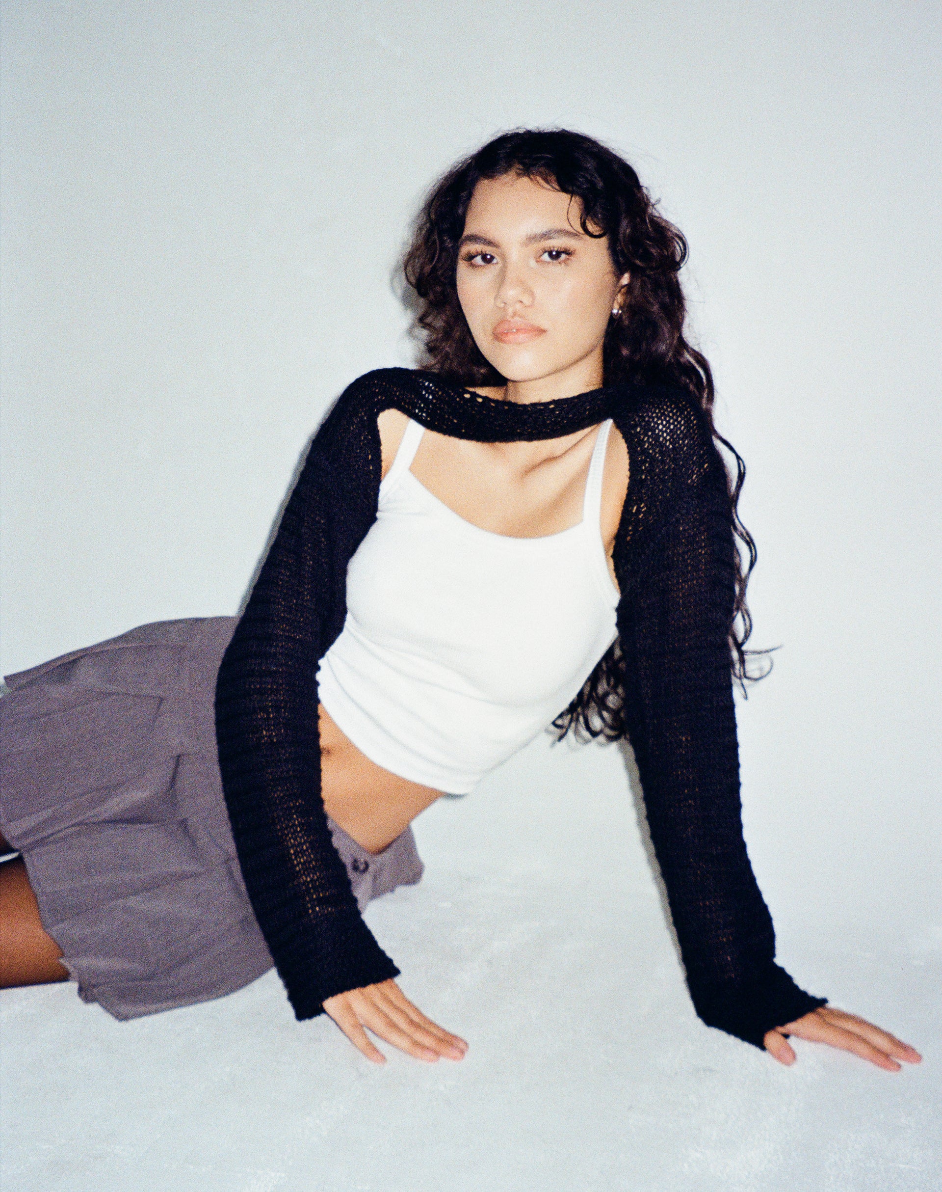 Hantaro Bolero Top in Black-Nico Sky