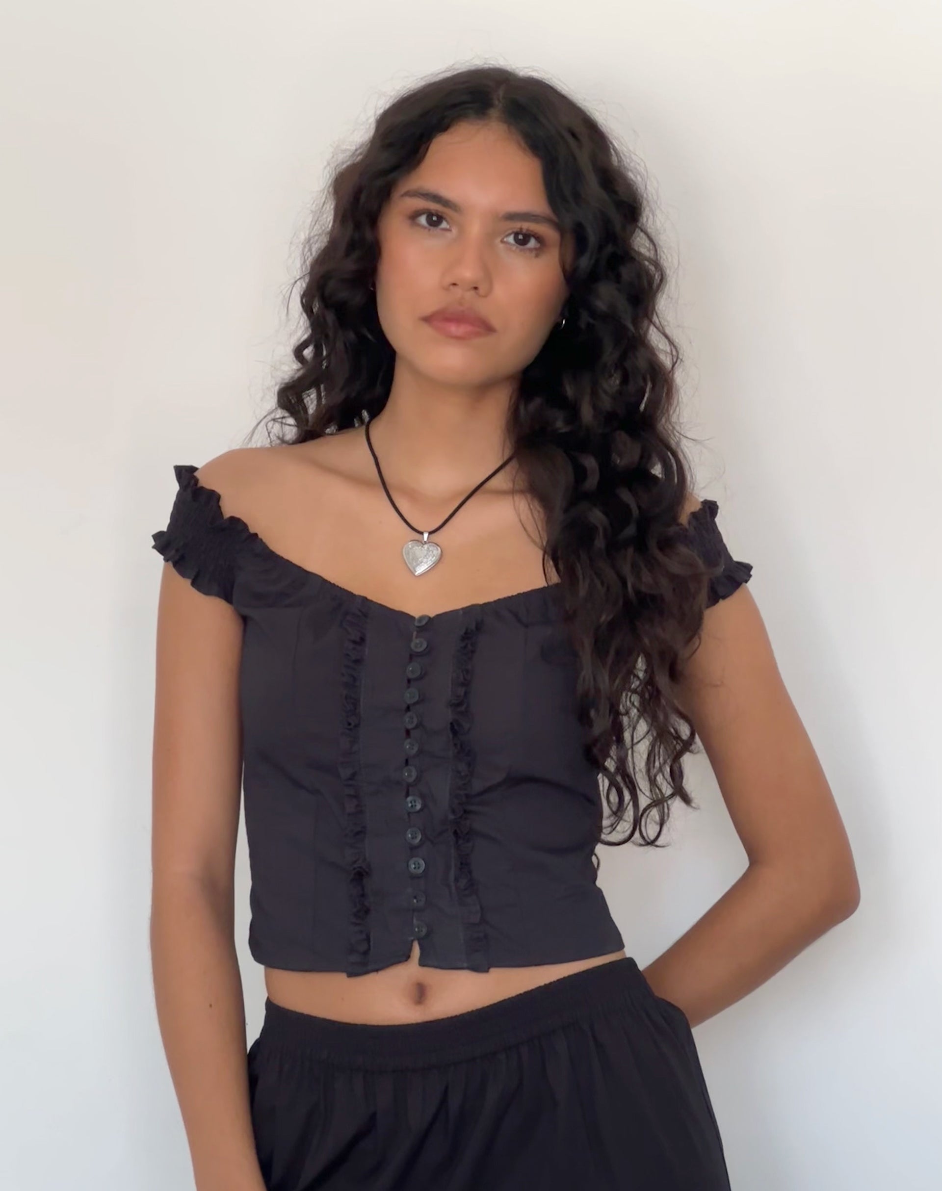 Harley Cord Heart Locket Necklace by Gemini Jewels-Nico Sky