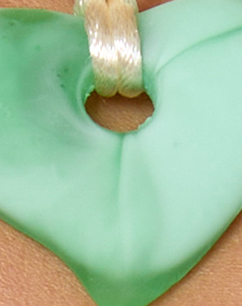 Heart Necklace in Resin Green-Nico Sky