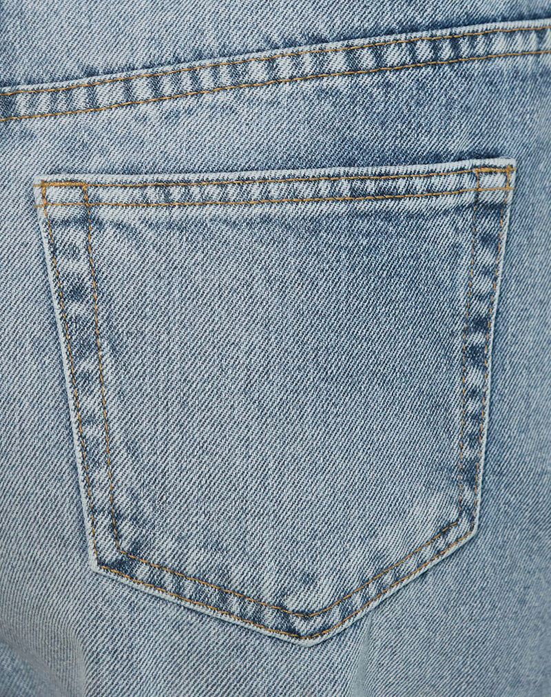High Rise Barrel Jean in Bleu-Nico Sky