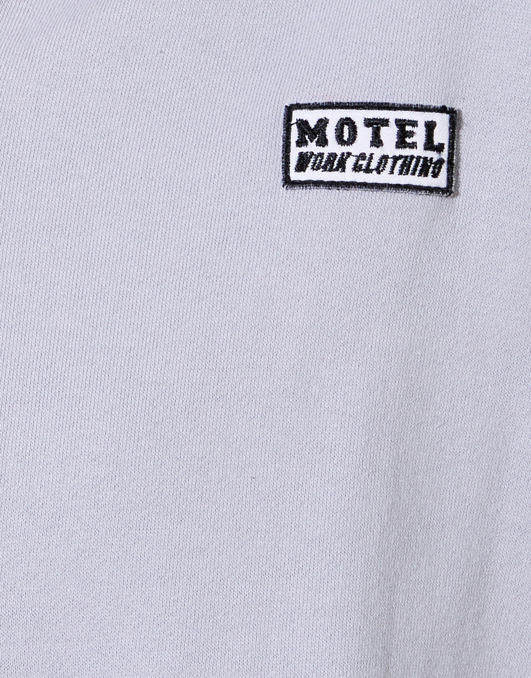 Hollack Hoodie in Lunar Rock with Motel Work Clothing Label Embro-Nico Sky