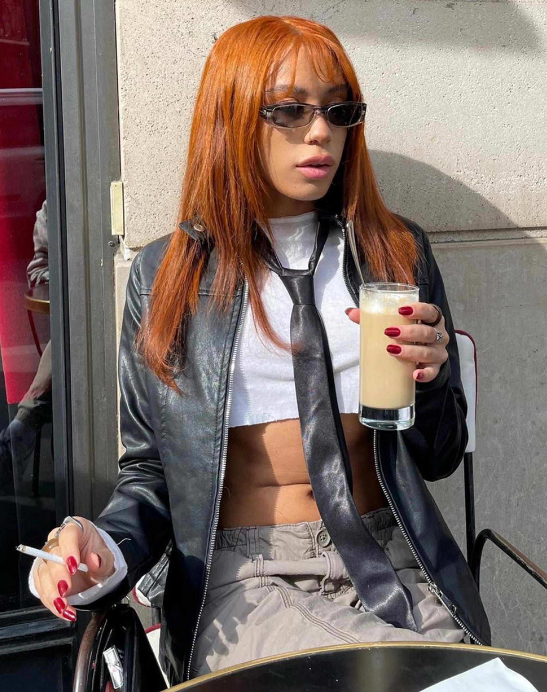 MOTEL X OLIVIA NEILL Olivia Jacket in PU Black-Nico Sky