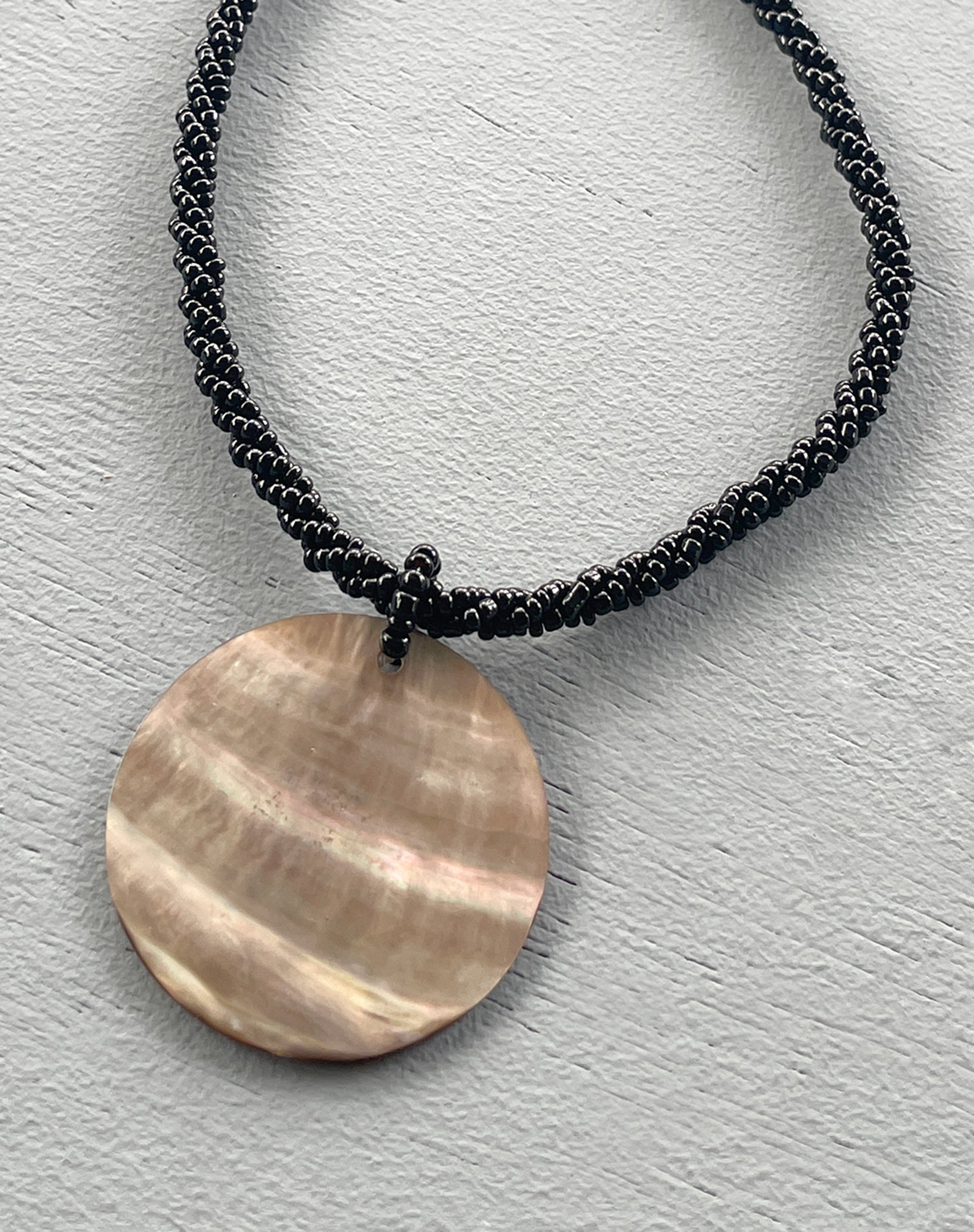 Talola Necklace with Round Shell Pendant-Nico Sky