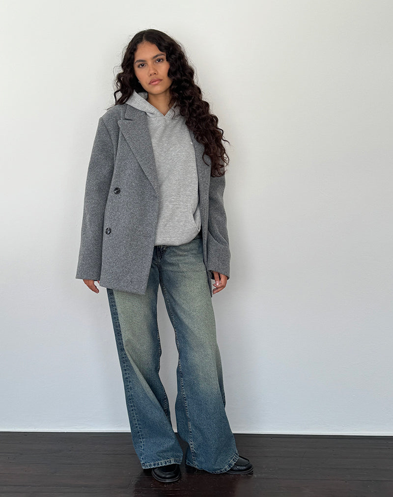 Binaiya Oversized Blazer in Grey-Nico Sky