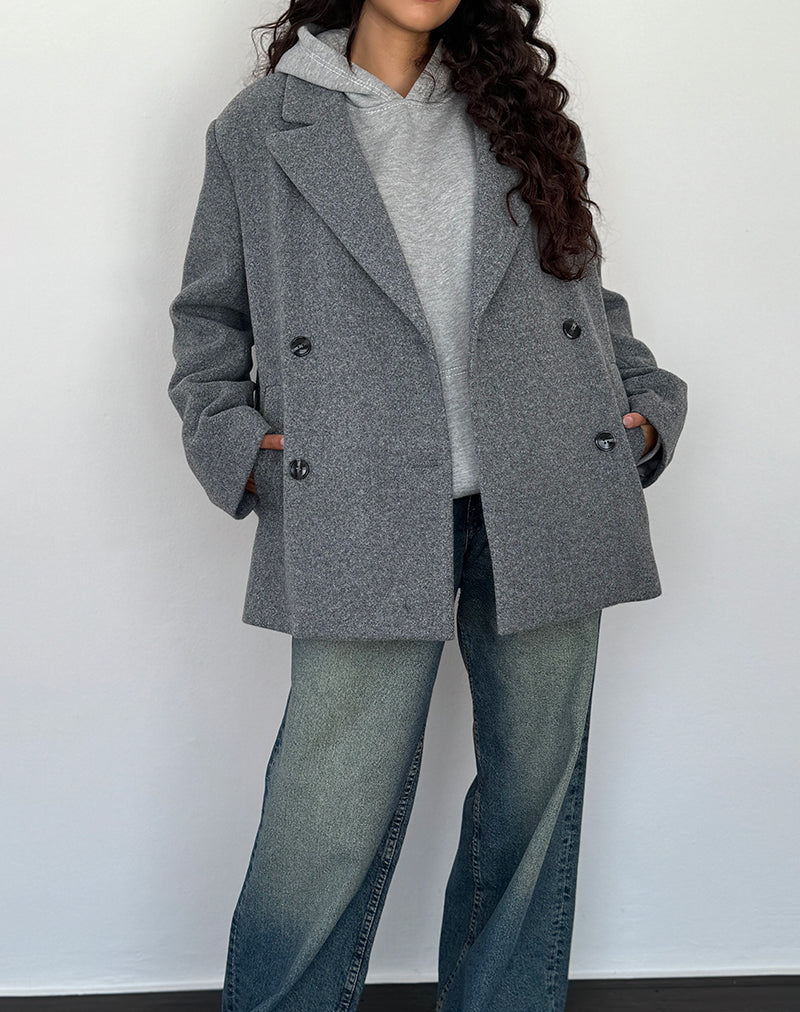 Binaiya Oversized Blazer in Grey-Nico Sky