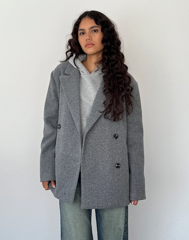Binaiya Oversized Blazer in Grey-Nico Sky