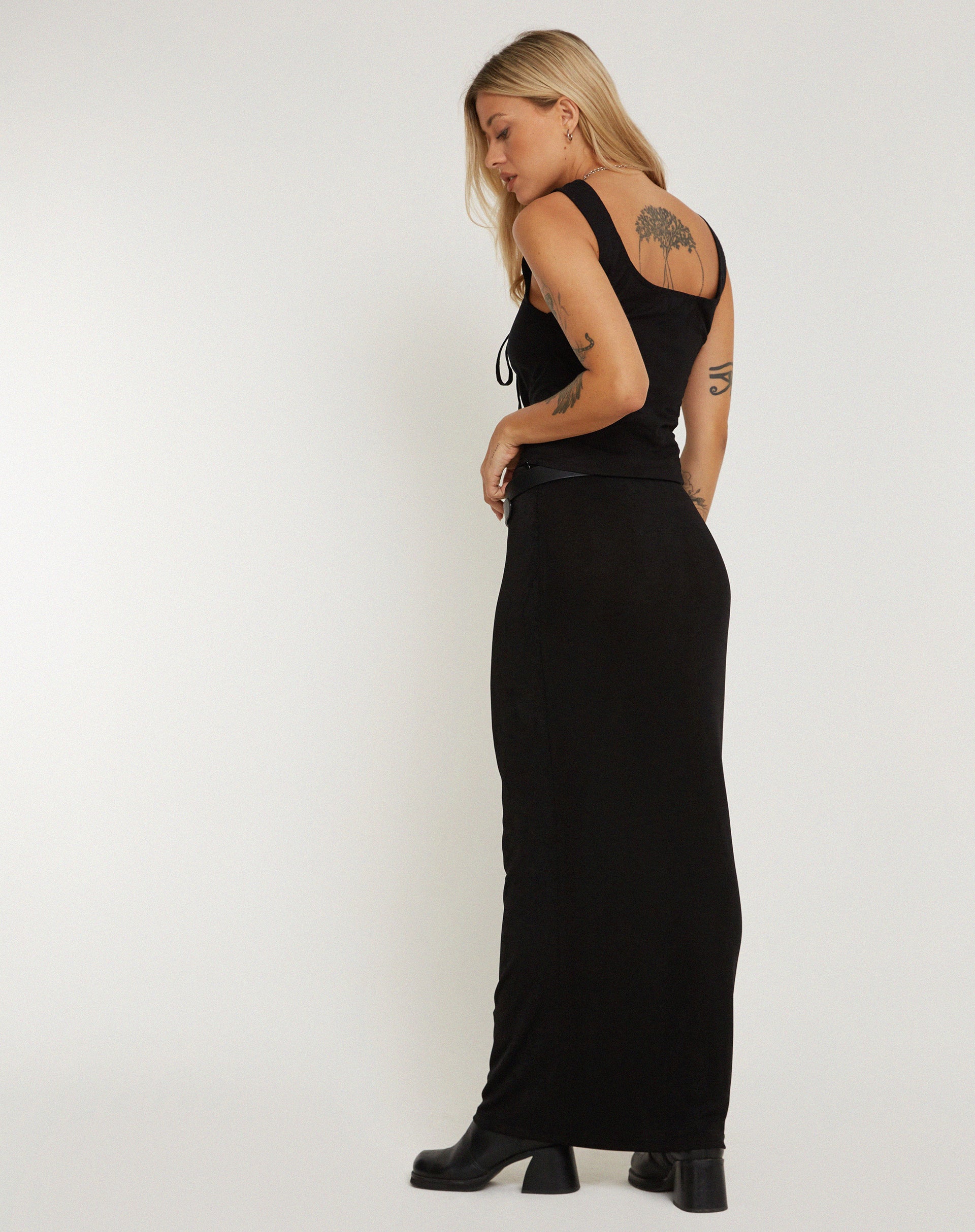 Inga Corset Top in Black-Nico Sky