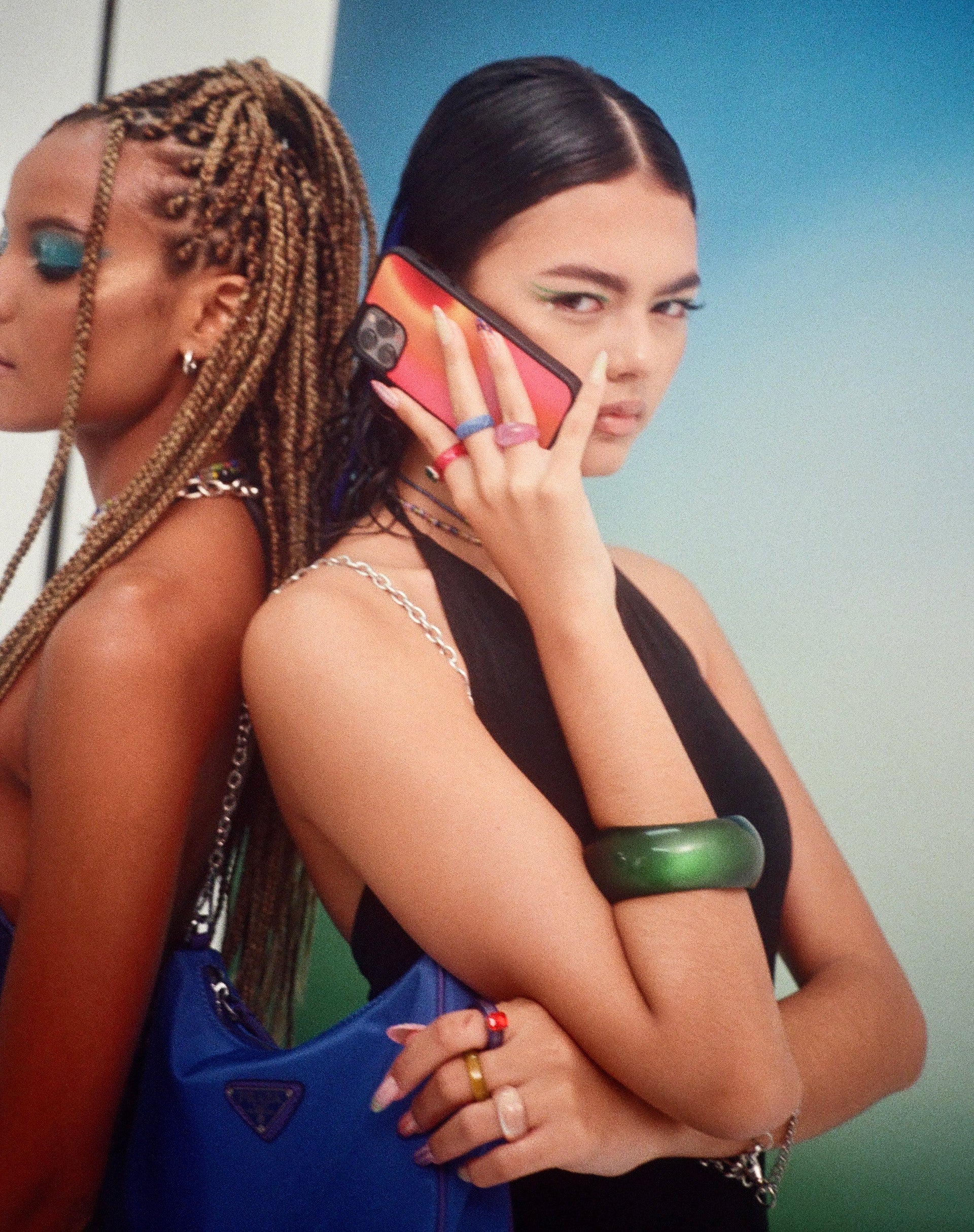 Iphone Case in Triple Orb Pink and Red-Nico Sky