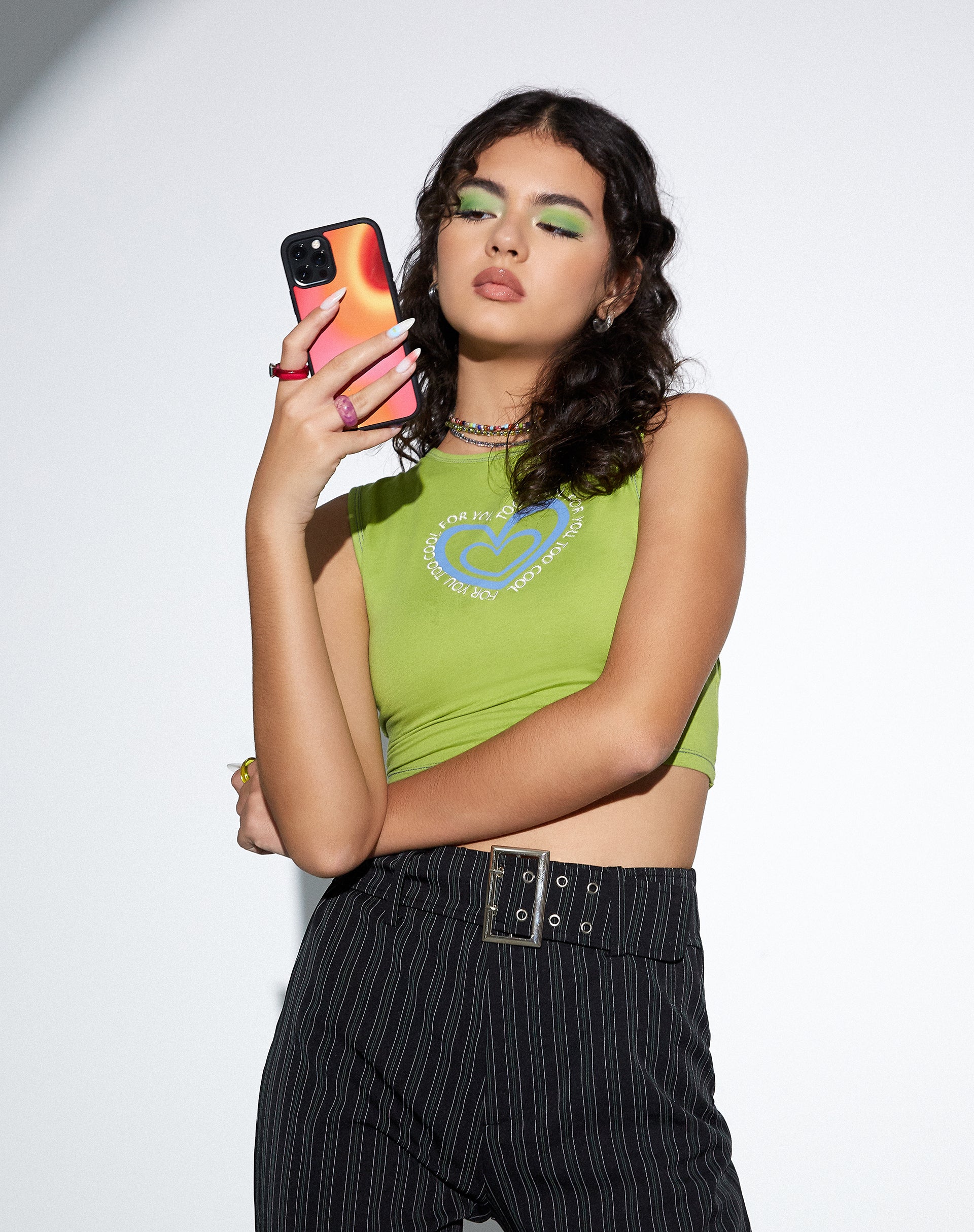 Iphone Case in Triple Orb Pink and Red-Nico Sky