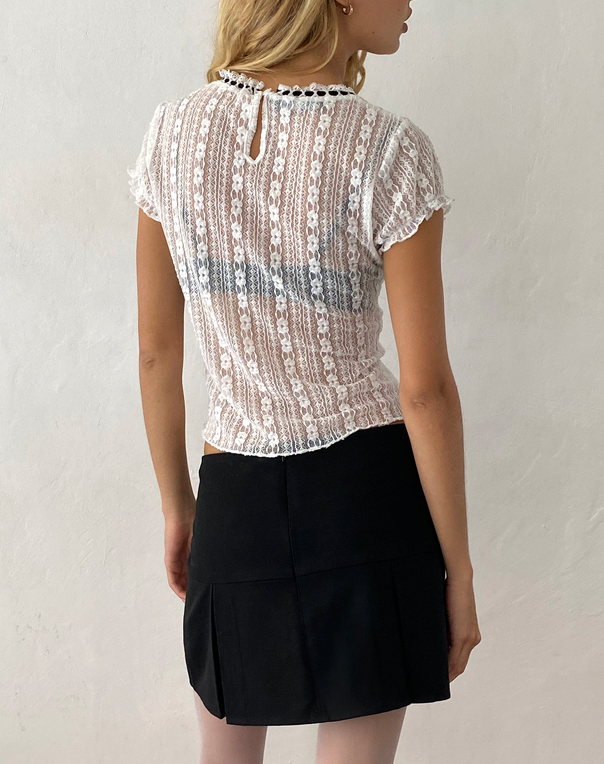 Istaka Mini Skirt in Black Tailoring-Nico Sky