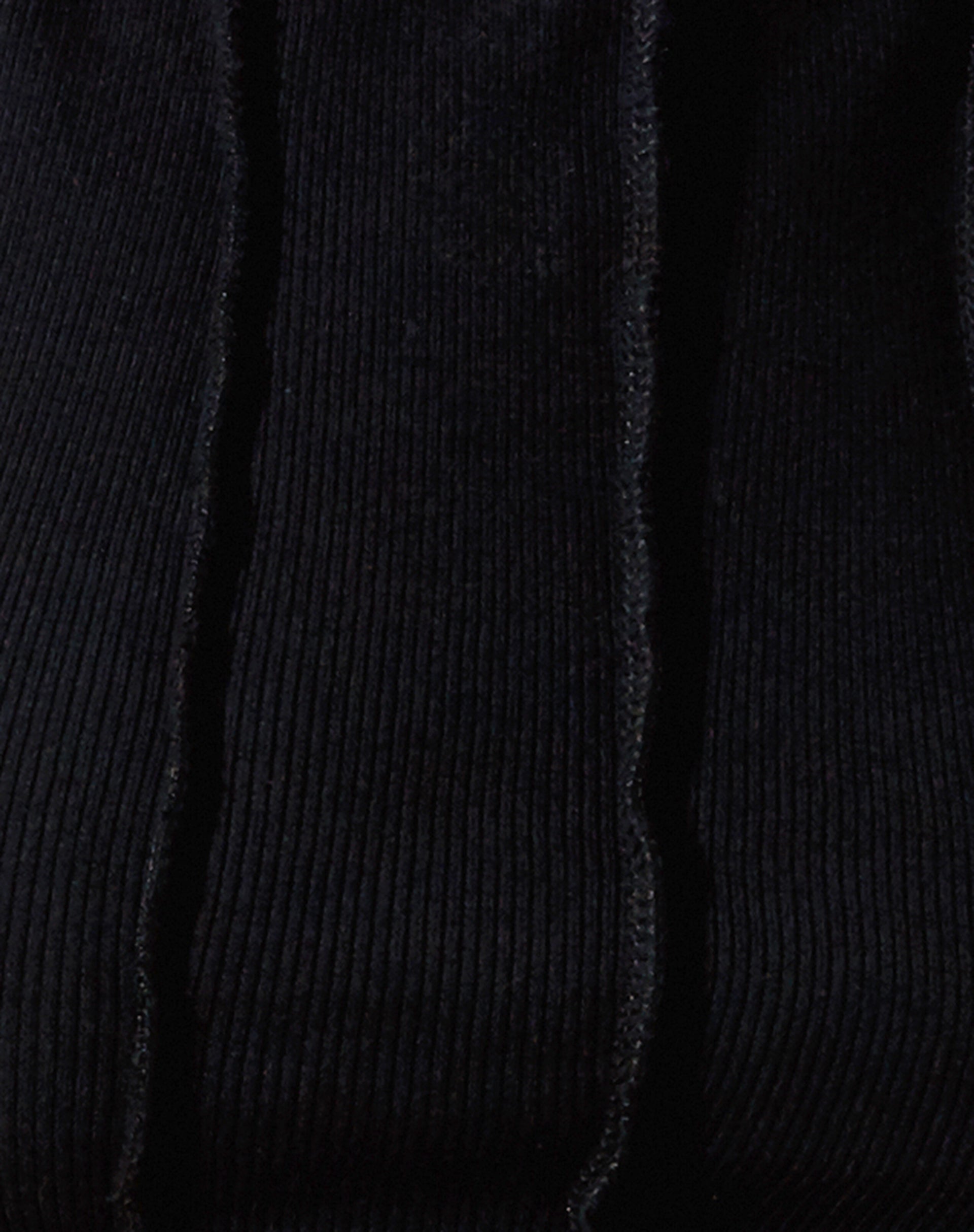 Ivy Vest Top in Rib Black with Black Stitching-Nico Sky