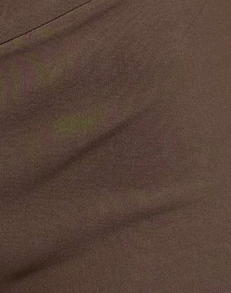 Jarelia Stud Shorts in Tailoring Brown-Nico Sky