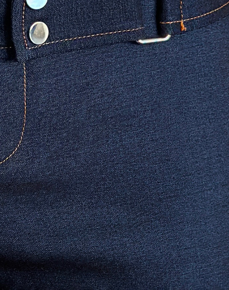 Jarli Hot Pants in Chambray Denim-Nico Sky