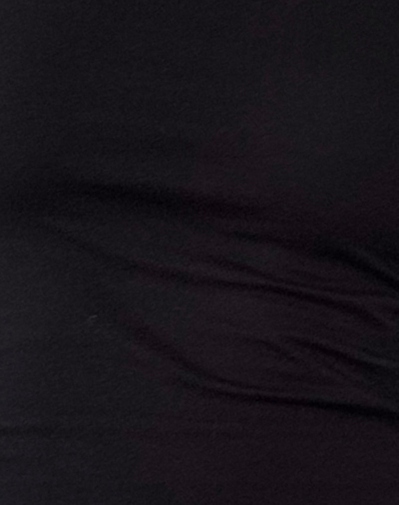 Jansu Lycra Long Sleeve Top in Black-Nico Sky