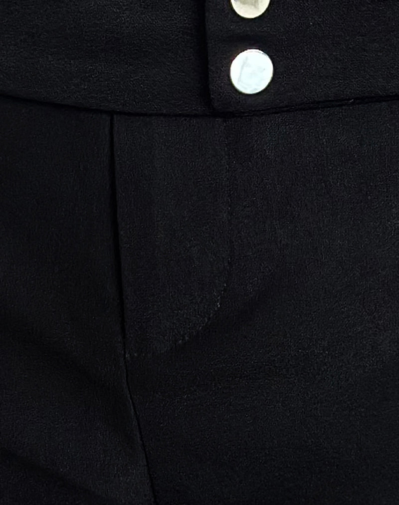 Jarli Hot Pants in Stretch Tailoring Black-Nico Sky