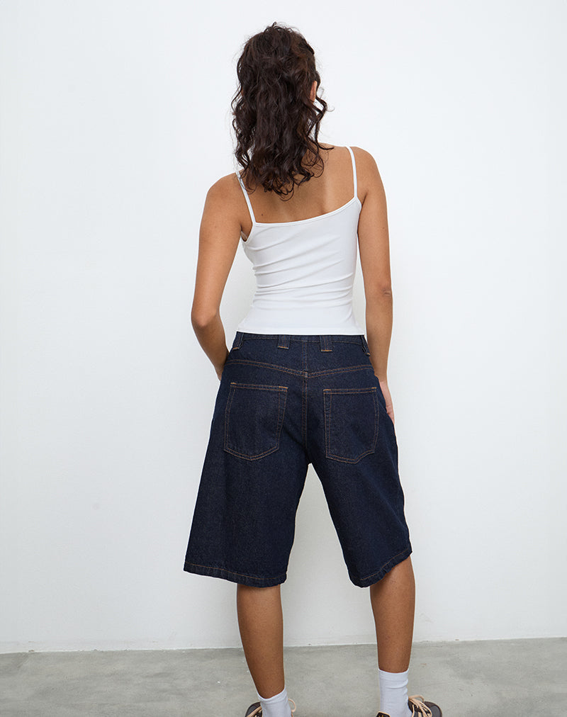 Jasila Vest Top in White-Nico Sky