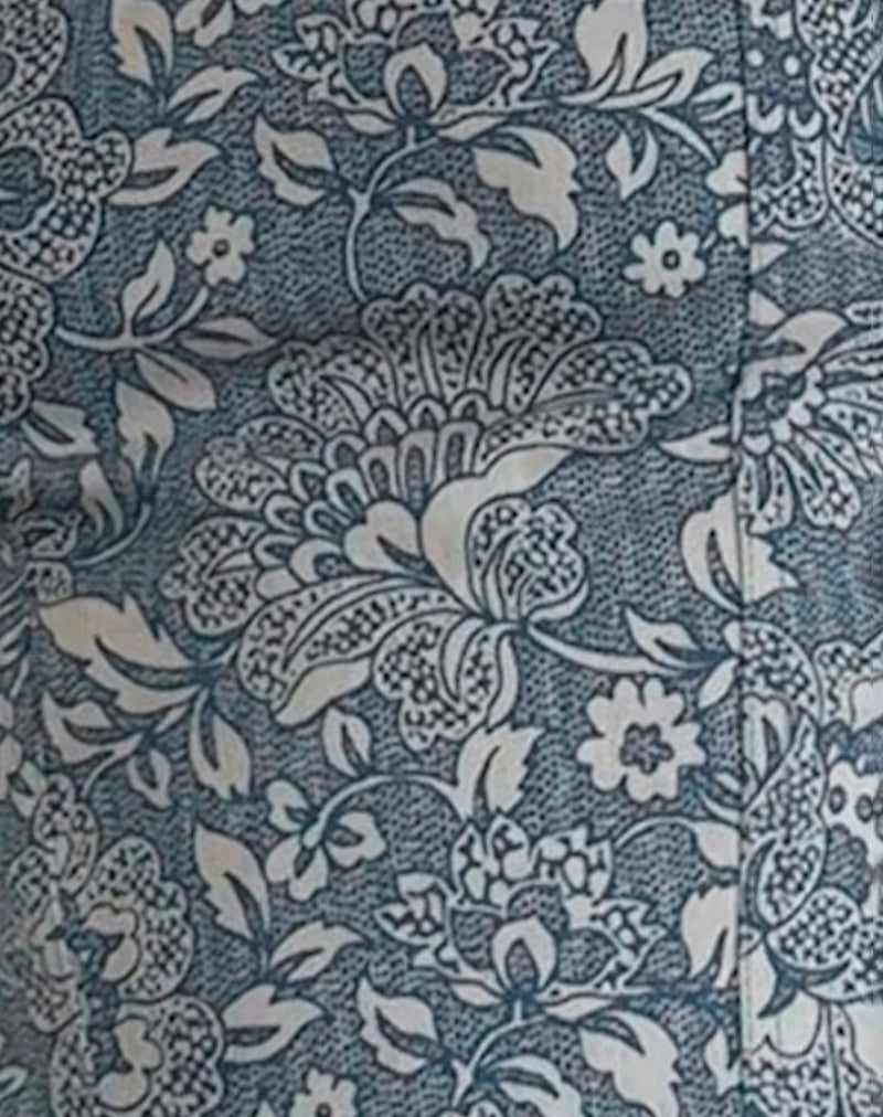 Jatemi Corset Top in Blue Ornate Print-Nico Sky